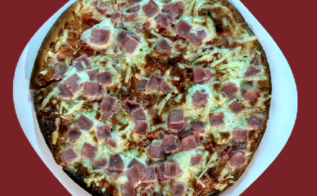 Pizza de jamón york y queso